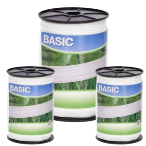 Zestaw x3 Taśma ogrodzeniowa BASIC 20 mm x 200 m Biała