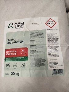 Preparat do suchej dezynfekcji pomieszczeń z chloraminą Farm Line20 kg 