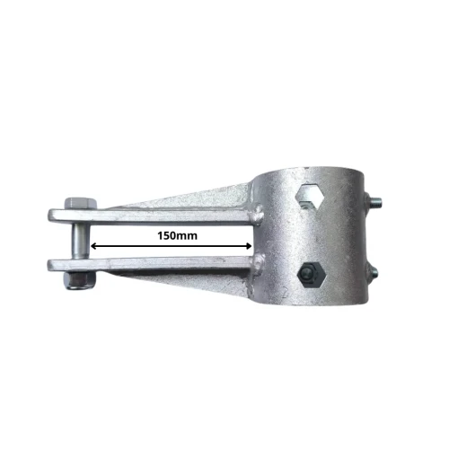 Zawias rurowy długi 150 mm stabilne mocowanie bramek