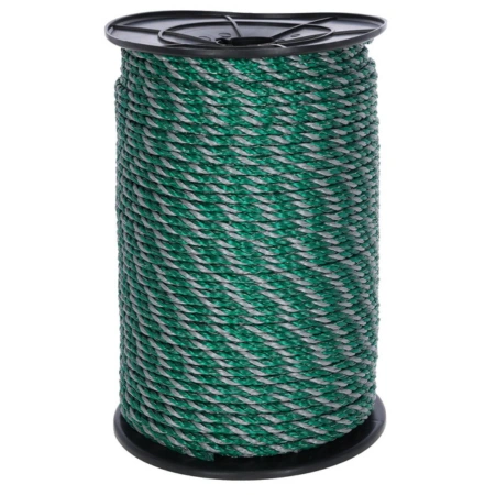 Linka ogrodzeniowa ECONOMY 200 m x 6 mm zielono-szara marki KERBL – ekologiczne wykonanie, przewodniki miedziane ocynkowane i estetyczna kolorystyka. Idealna do krótkich ogrodzeń w otoczeniu zieleni.