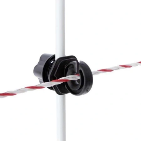 Zestaw 10 sztuk izolatorów śrubowych VARIO Kerbl, idealnych do słupków metalowych i plastikowych o średnicy od 7 do 19 mm. Trwałość, łatwy montaż i niezawodność w każdej instalacji ogrodzenia elektrycznego.
